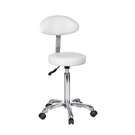 Weelko FAST+ beauty stool with white backrest