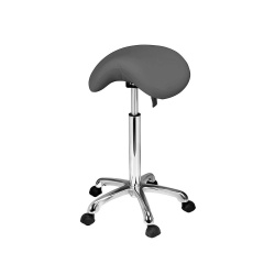 Tabouret Weelko ORGANIC gris à assise en forme de selle