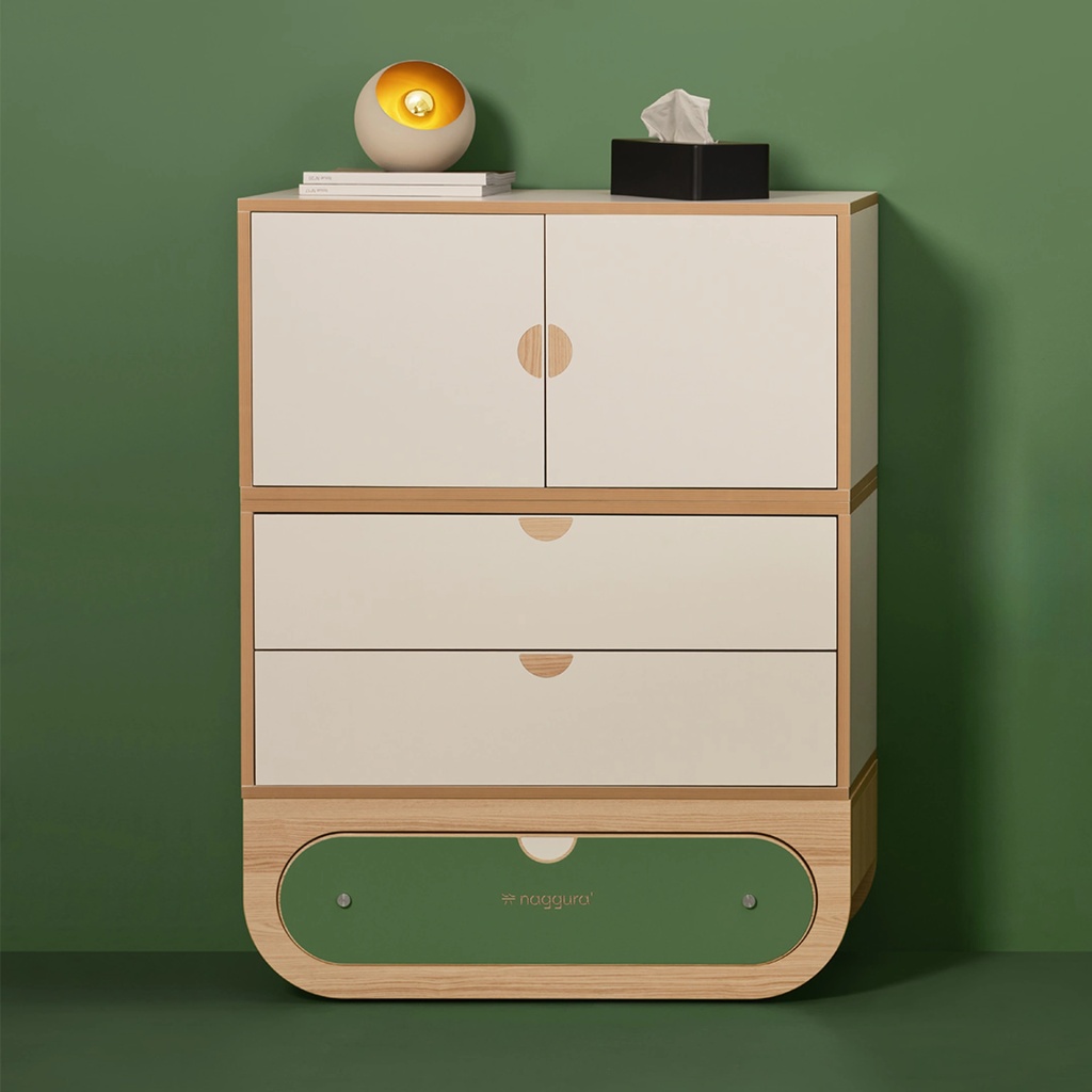 Cajonera modular Naggura Rooms IKON Drawer 2M Roble