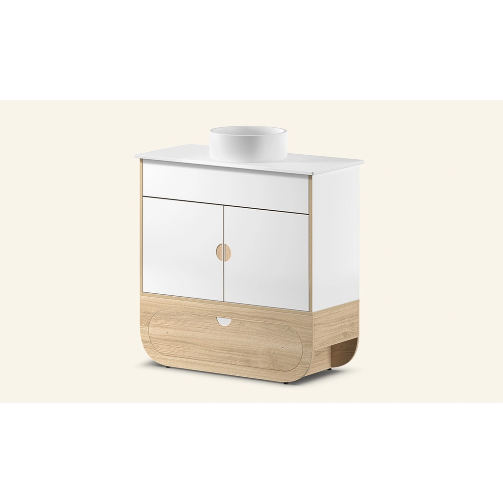 Module d’hygiène Naggura Rooms IKON Hygiene S Ceramic Oak avec lavabo en céramique