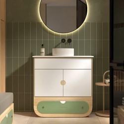 Módulo de higiene Naggura Rooms IKON Hygiene S Ceramic Oak con lavabo cerámico
