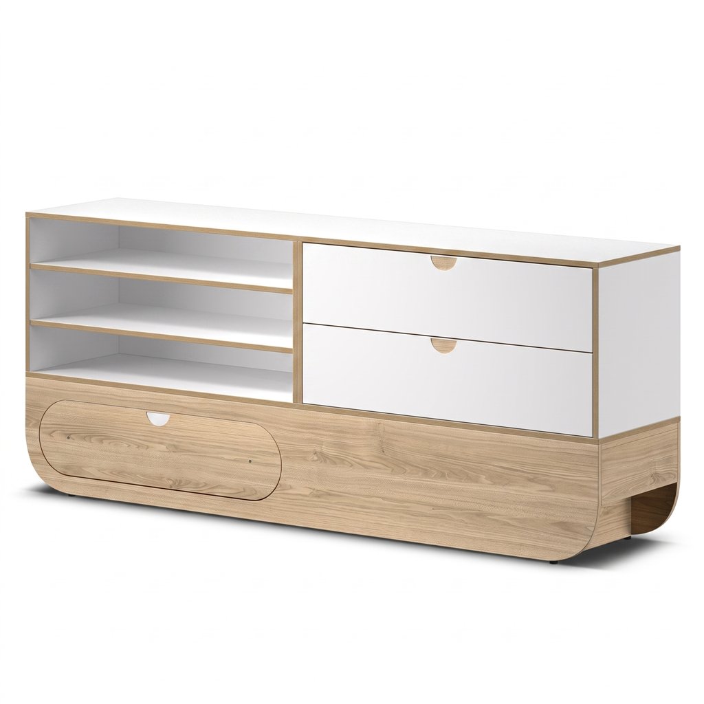 Modulares Sideboard Naggura Rooms IKON Sideboards 2M Eiche