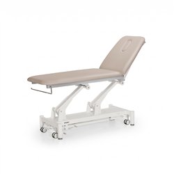 Lettino elettrico da trattamento DDUUEETT CLASSIC 201 bianco con rivestimento taupe