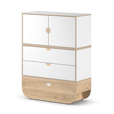 Cajonera modular Naggura Rooms IKON Drawer 2M Roble