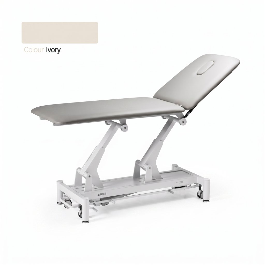 Lettino elettrico DDUUEETT CLASSIC 201 bianco con rivestimento avorio