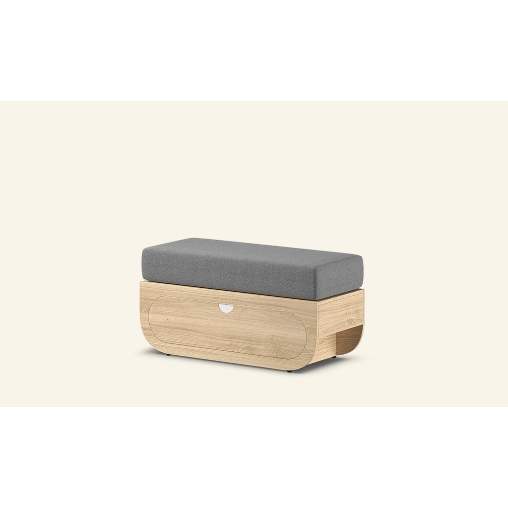 Banco Naggura Rooms IKON Bench S Oak con cojín y cajón