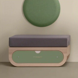 Banco Naggura Rooms IKON Bench S Oak con cojín y cajón
