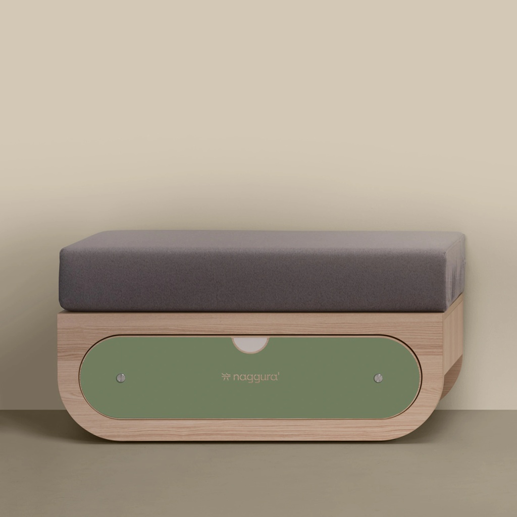 Banco Naggura Rooms IKON Bench S Oak con cojín y cajón