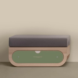 Banco Naggura Rooms IKON Bench S Oak con cojín y cajón