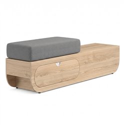 Naggura Rooms IKON Bench L Individual Wartebank in Eichenoptik