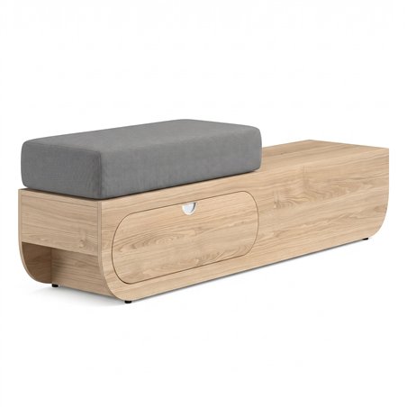 Naggura Rooms IKON Bench L Individual Wartebank in Eichenoptik