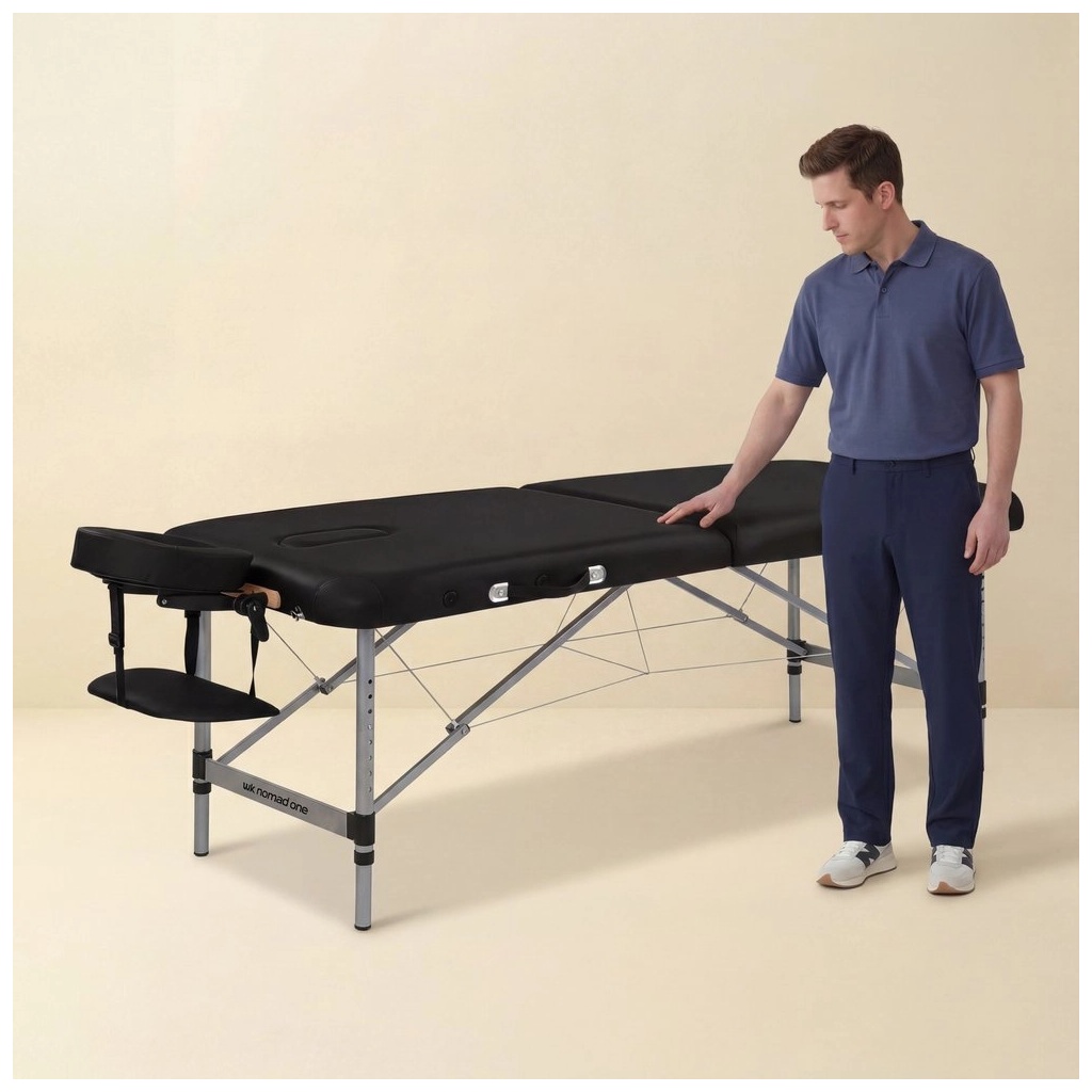 Lettino pieghevole Weelko Nomad One nero | Sunmarket