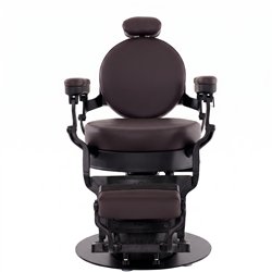 Sillón de barbería Volt Weelko marrón oscuro