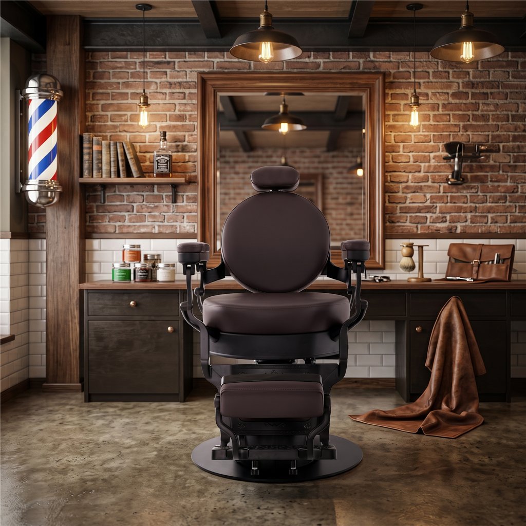 Volt Weelko dark brown barber chair
