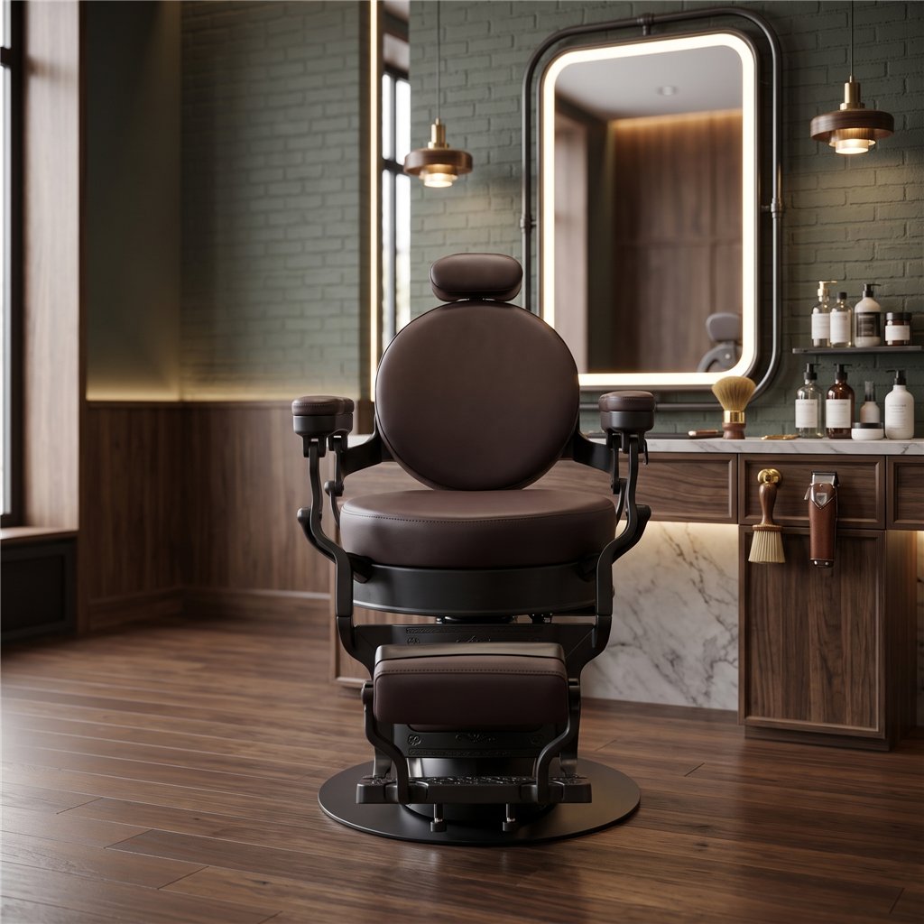 Volt Weelko dark brown barber chair
