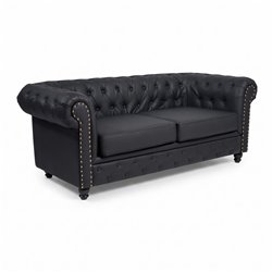 Divano Chesterfield Repose rivestimento capitonné, struttura metallo e legno - Weelko