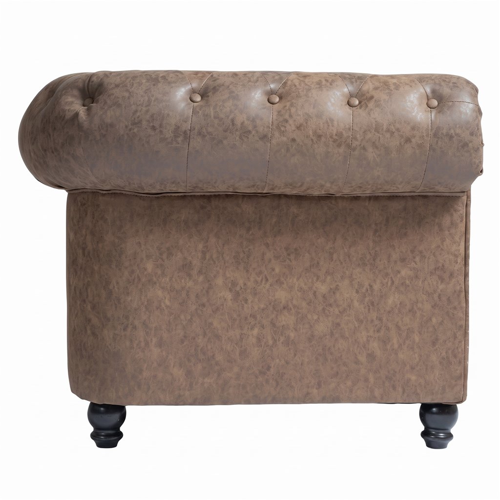 Divano Chesterfield Repose Brown con rivestimento capitonné - Weelko