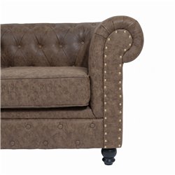 Divano Chesterfield Repose Brown con rivestimento capitonné - Weelko