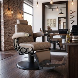 HAWK Brown MUDI barber chair with hydraulic pump