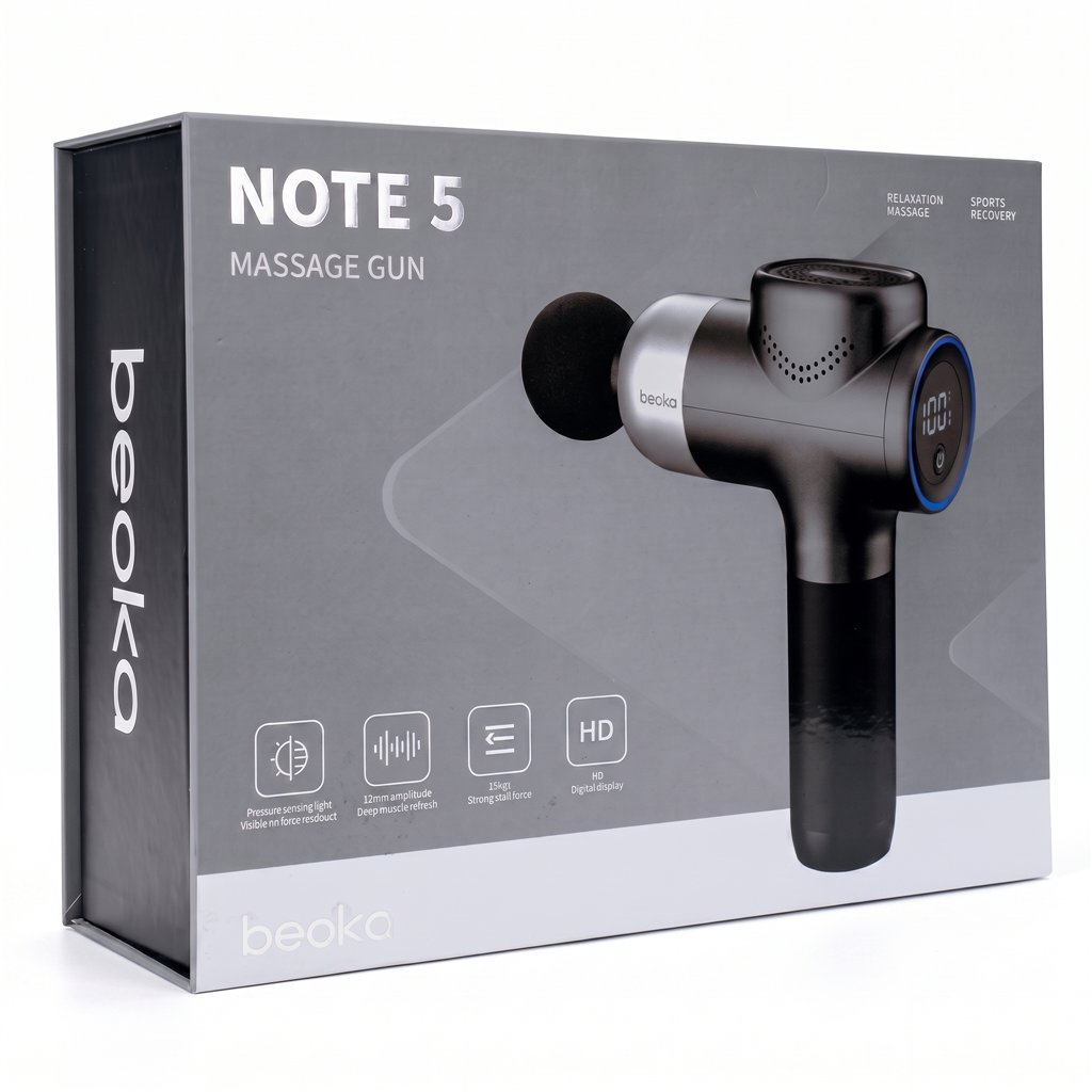 Pistola de masaje por percusión Beoka NOTE 5 con amplitud 12 mm