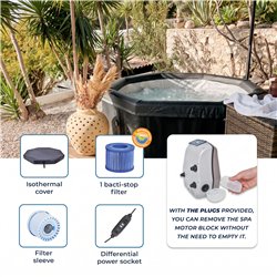 Spa portátil semirrígido NetSpa OCTOPUS para 6 pessoas com kit de mobiliário