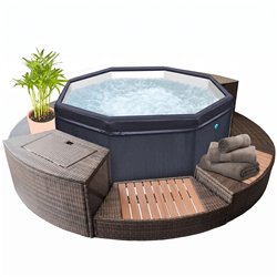 Spa semirigido NetSpa OCTOPUS 6 posti con kit di arredi