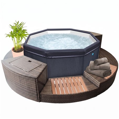 Spa semirigido NetSpa OCTOPUS 6 posti con kit di arredi