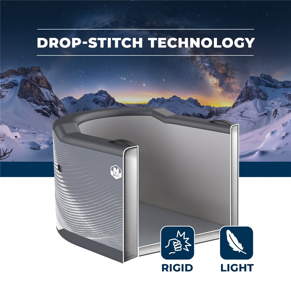 Aufblasbares Eisbad Netspa Järvi mit Drop-Stitch-Technologie