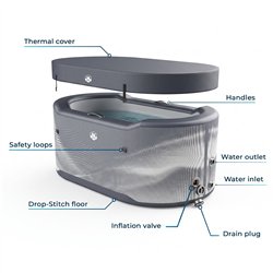 Bain de glace gonflable Netspa Järvi Drop-Stitch