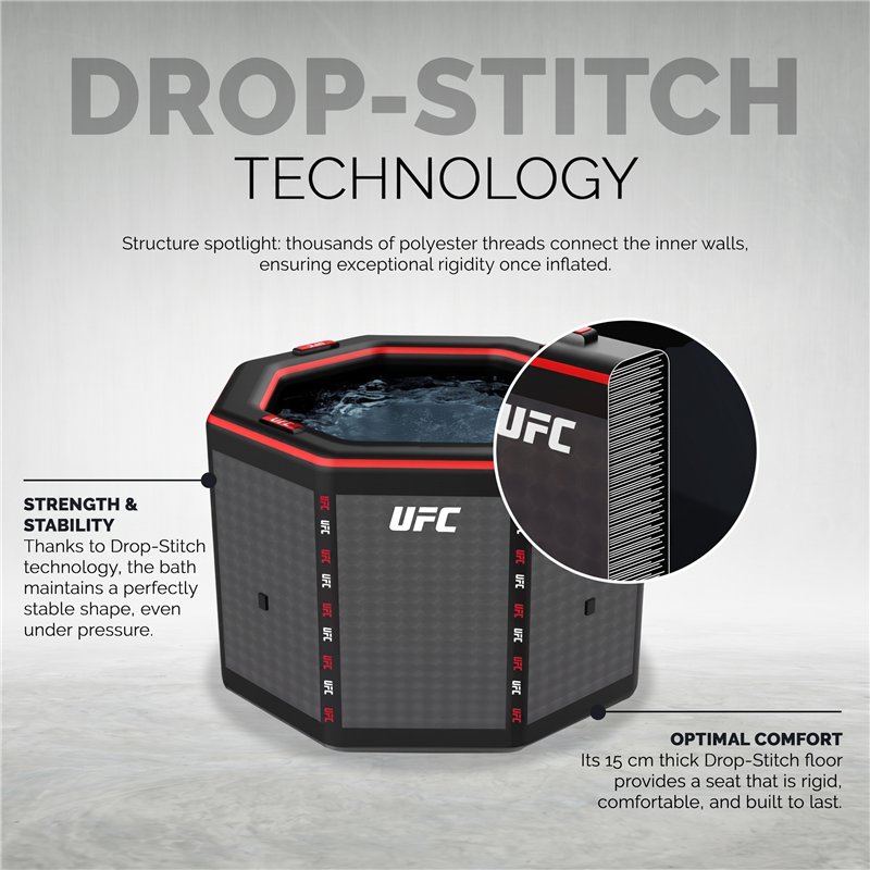 Tecnología Drop-Stitch del baño hinchable NetSpa UFC Octagon