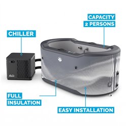 Kit bain de glace NetSpa Järvi avec chiller 3 kW