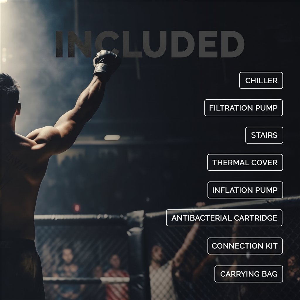 Aufblasbares Eisbad Netspa UFC Octagon mit Kühler