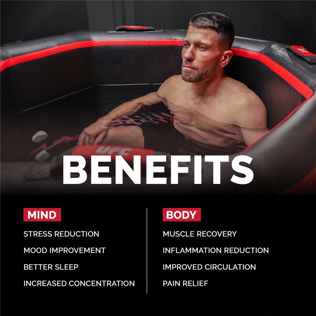 Bain froid gonflable Netspa UFC Octagon avec refroidisseur