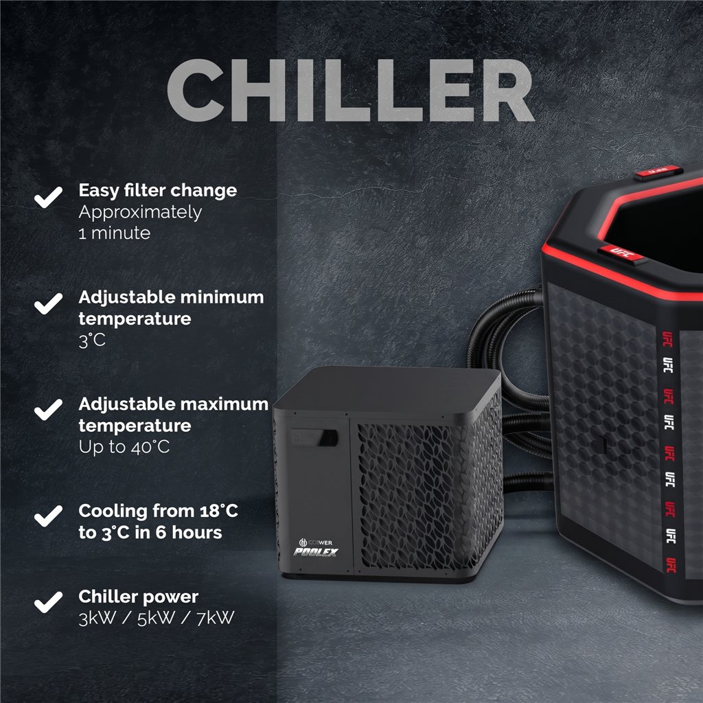 Aufblasbares Eisbad Netspa UFC Octagon mit Kühler