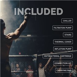 Netspa UFC Octagon Eisbad-Set mit 5-kW-Kühler