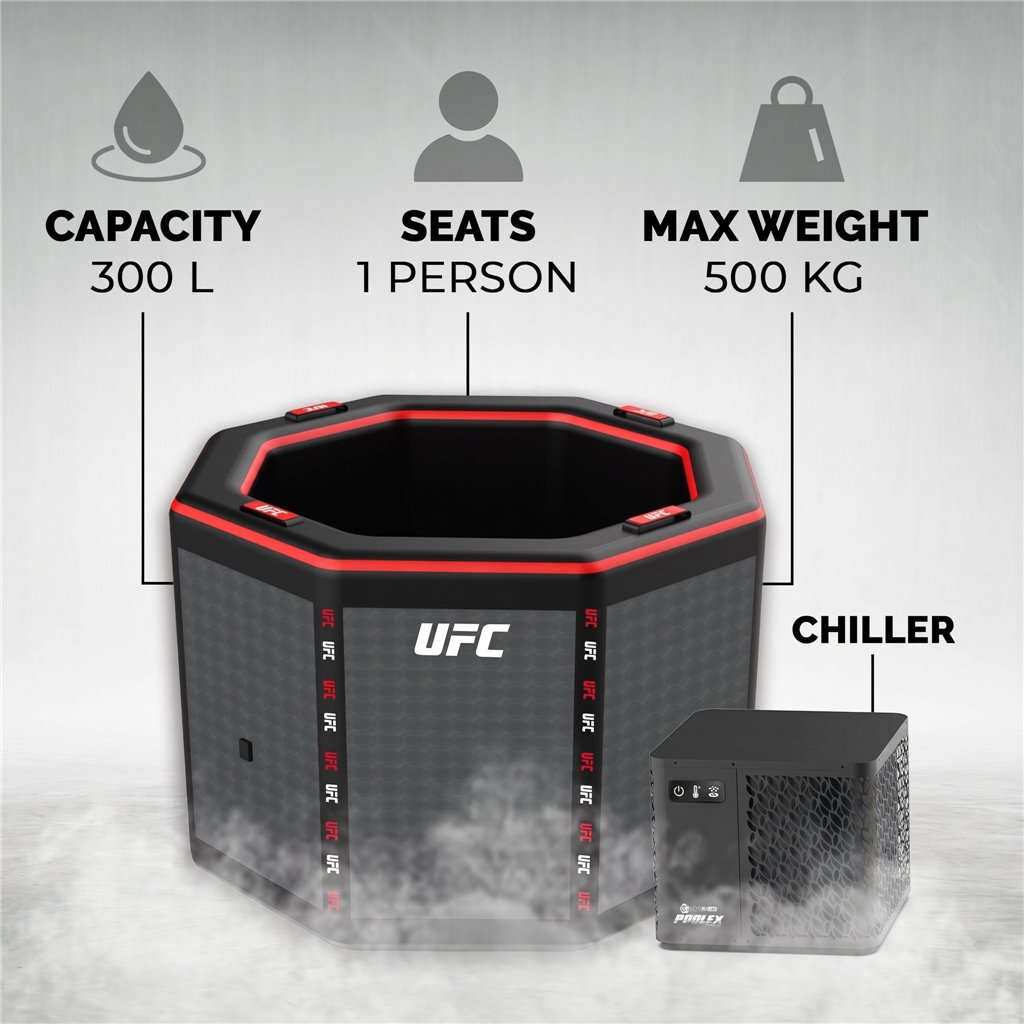 Netspa UFC Octagon Eisbad-Set mit 5-kW-Kühler