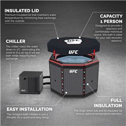 Netspa UFC Octagon Eisbad-Set mit 5-kW-Kühler