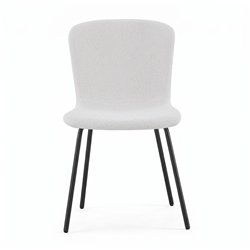 Chaise Cannes blanche avec revêtement bouclé - ID Italian Design
