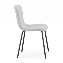 Cadeira Cannes branca com estofamento bouclé - ID Italian Design