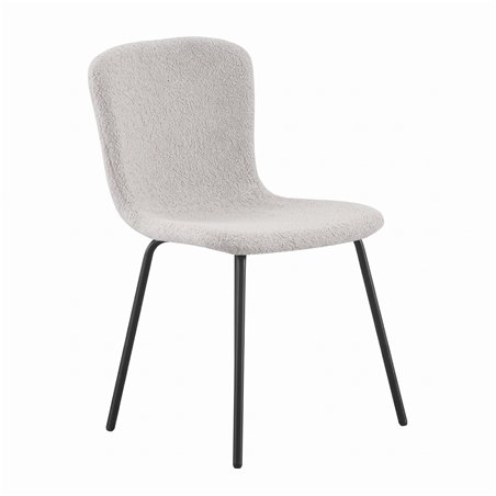 Chaise Cannes blanche avec revêtement bouclé - ID Italian Design