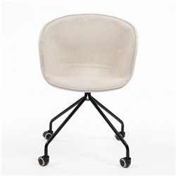 Sedia girevole Cute Wheels bianca con ruote ID Italian Design