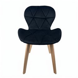 Silla Oslo de terciopelo negro ID Italian Design