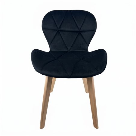 Oslo Stuhl aus schwarzem Samt ID Italian Design
