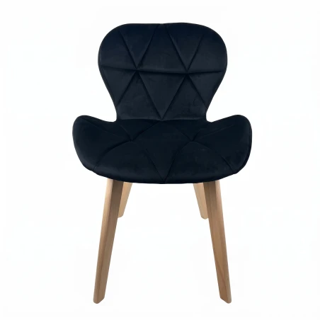 Silla Oslo de terciopelo negro ID Italian Design