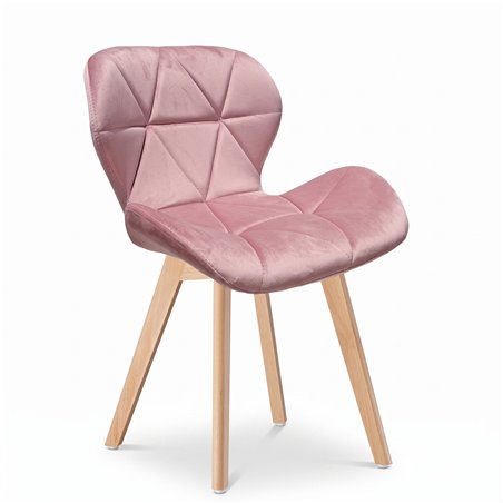 Sedia Oslo in velluto rosa ID Italian Design