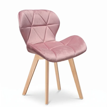 Silla Oslo de terciopelo rosa ID Italian Design