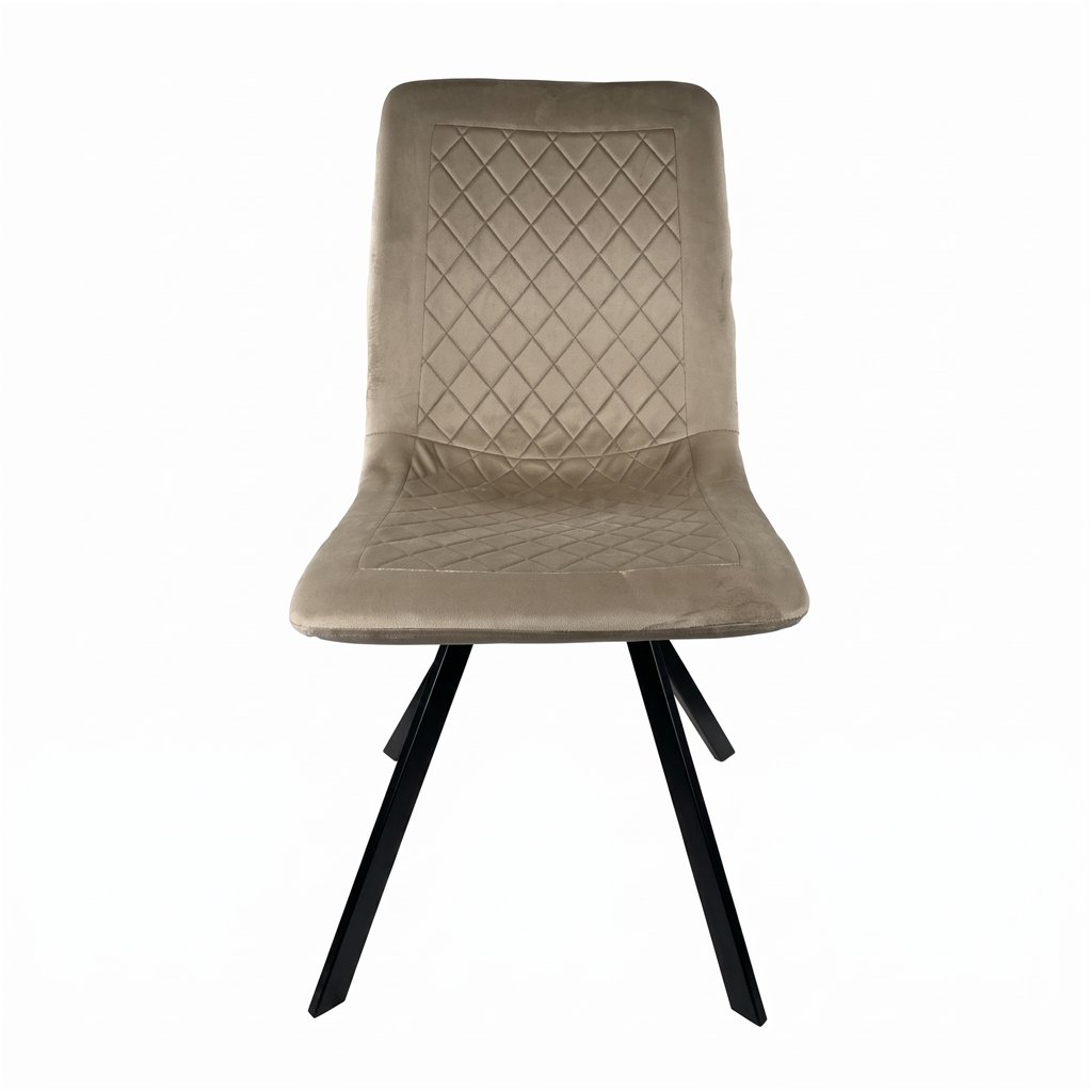 Silla Hasselt de terciopelo beige ID Italian Design
