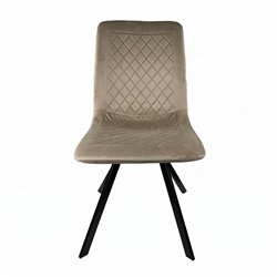 Silla Hasselt de terciopelo beige ID Italian Design