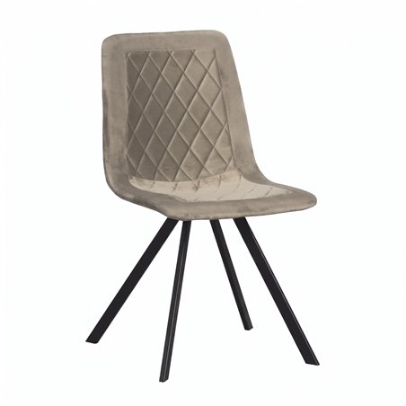 Hasselt-Stuhl aus beigem Samt ID Italian Design