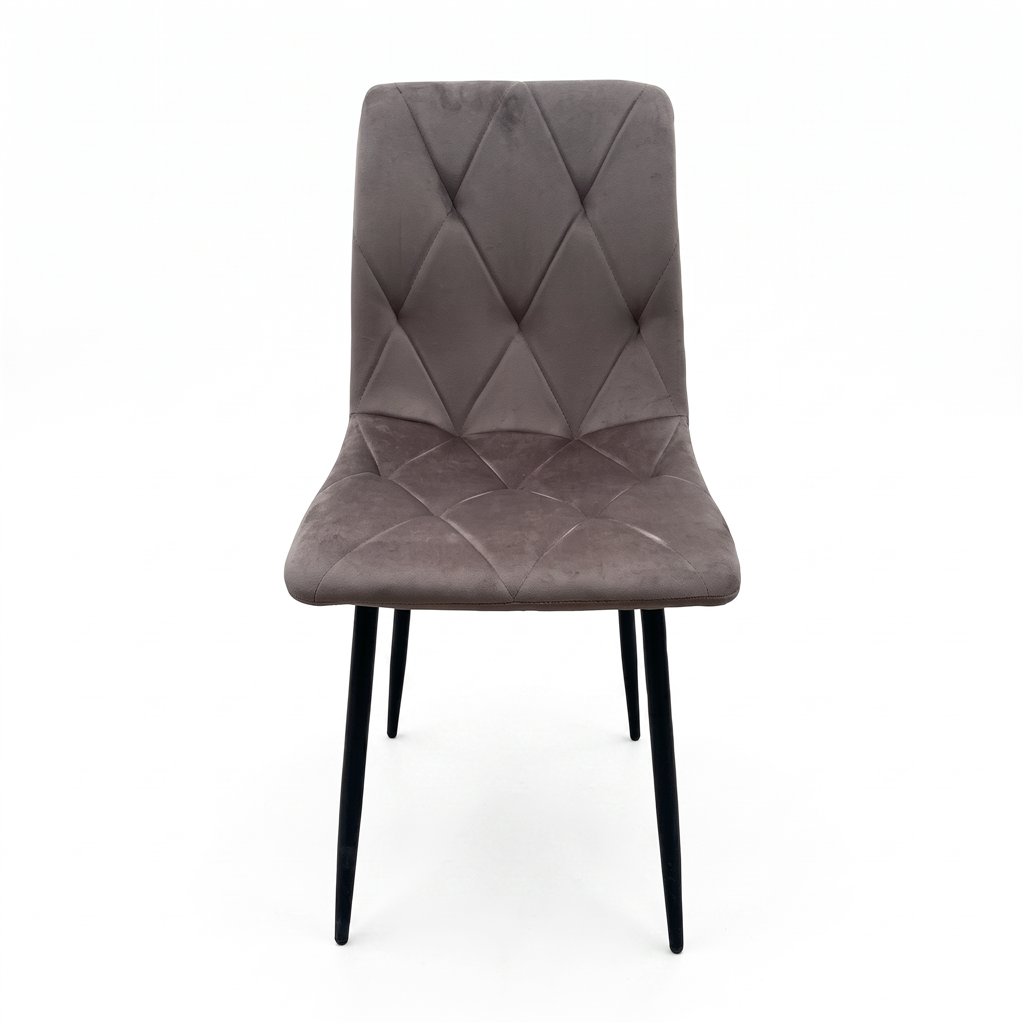 Silla Berna de terciopelo gris ID Italian Design